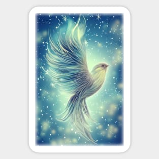 Magical winter bird Sticker